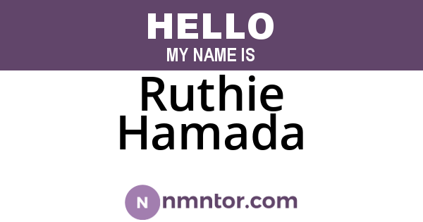 Ruthie Hamada