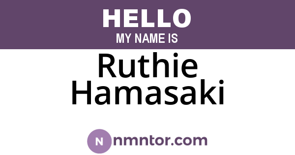 Ruthie Hamasaki