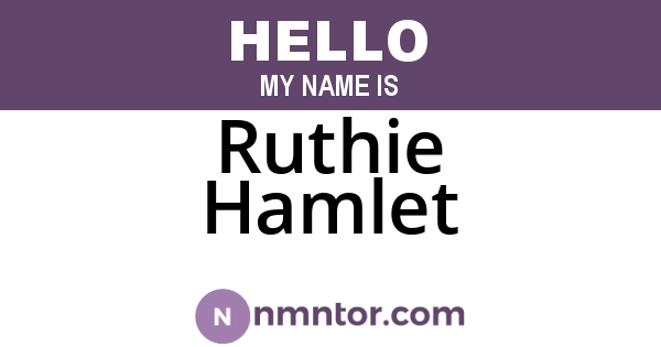 Ruthie Hamlet