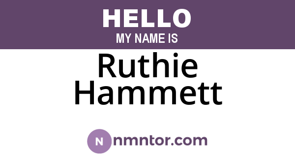 Ruthie Hammett