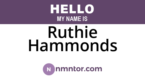 Ruthie Hammonds