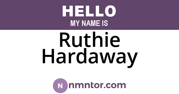 Ruthie Hardaway