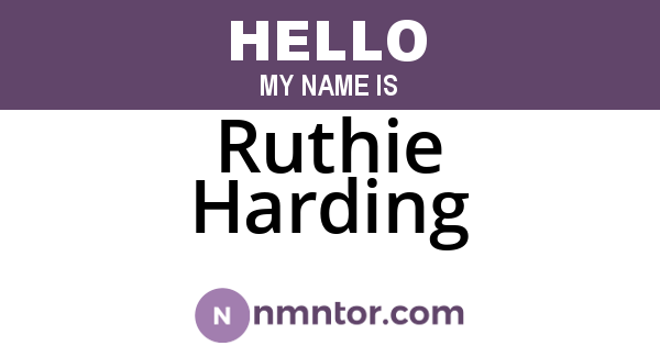 Ruthie Harding
