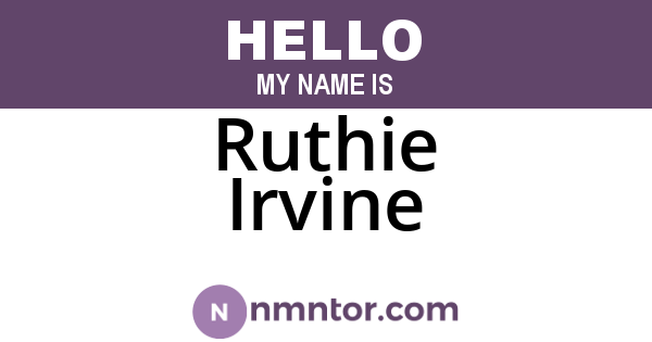 Ruthie Irvine