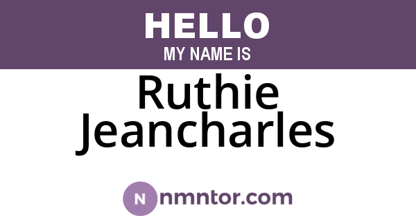 Ruthie Jeancharles