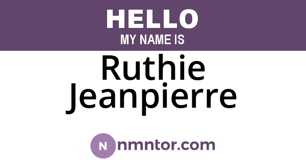 Ruthie Jeanpierre