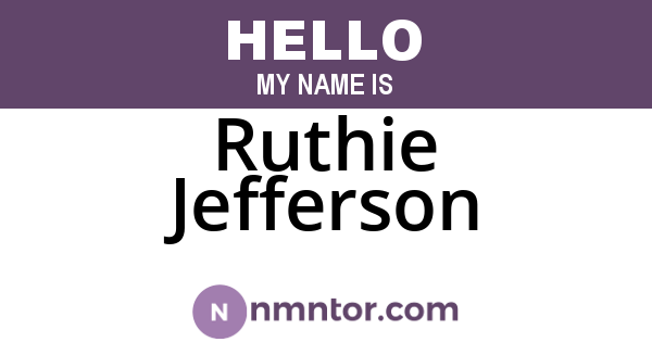 Ruthie Jefferson