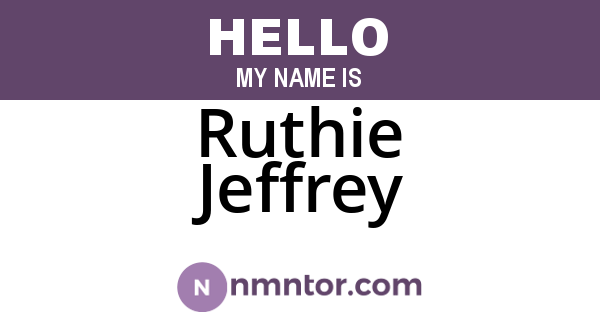 Ruthie Jeffrey