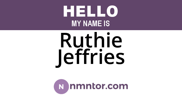 Ruthie Jeffries