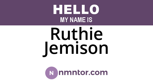 Ruthie Jemison