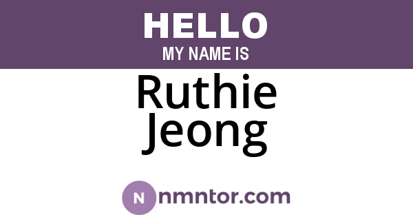 Ruthie Jeong