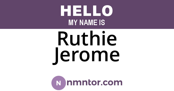 Ruthie Jerome