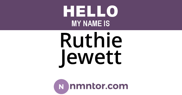 Ruthie Jewett