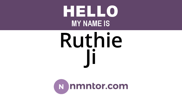 Ruthie Ji