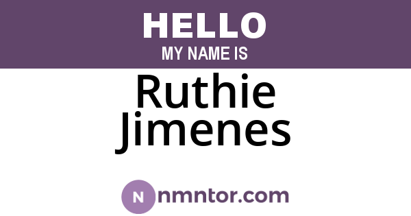 Ruthie Jimenes