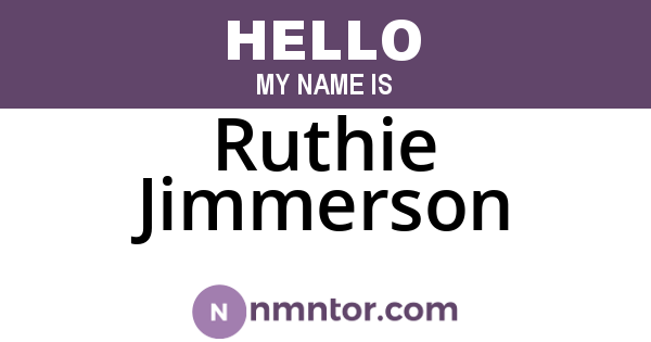 Ruthie Jimmerson