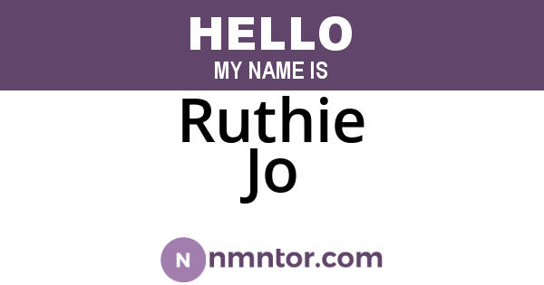 Ruthie Jo