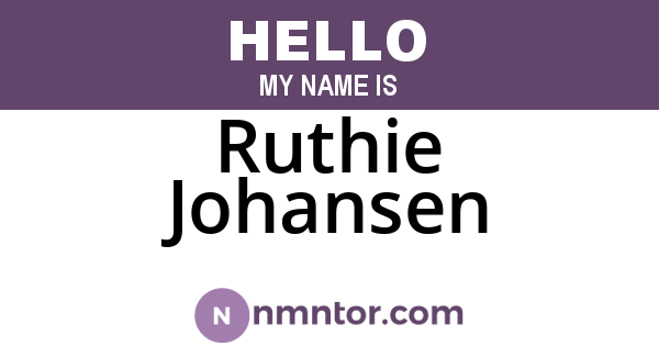 Ruthie Johansen