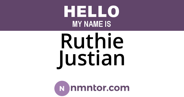Ruthie Justian