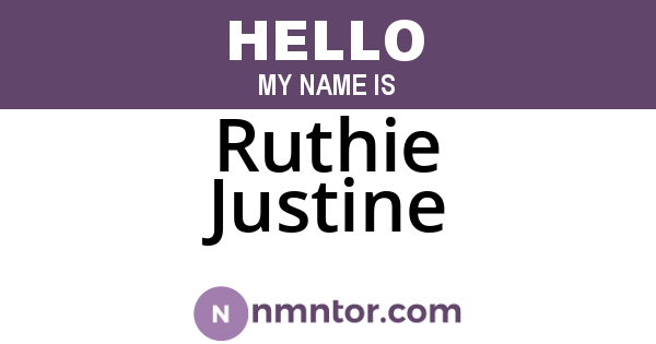 Ruthie Justine