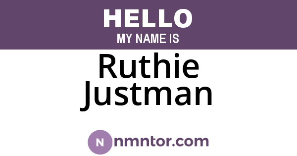 Ruthie Justman