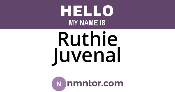 Ruthie Juvenal