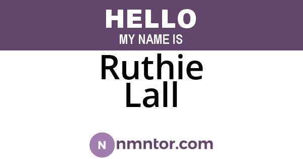 Ruthie Lall