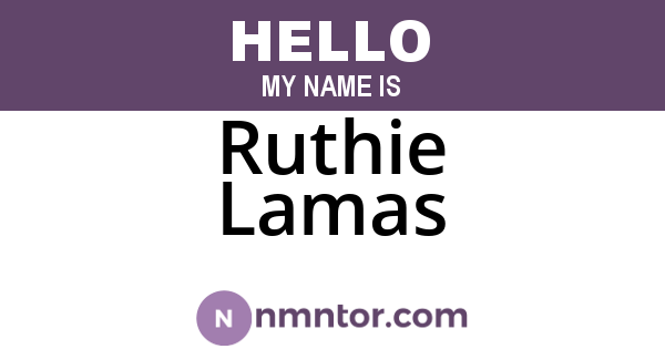 Ruthie Lamas