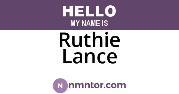 Ruthie Lance