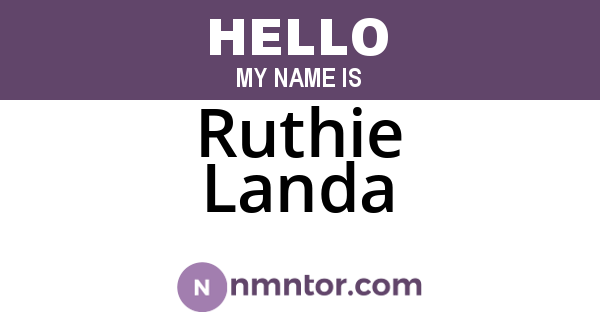Ruthie Landa