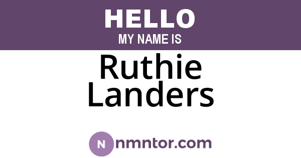 Ruthie Landers