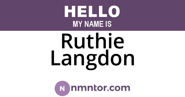 Ruthie Langdon