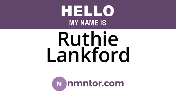Ruthie Lankford