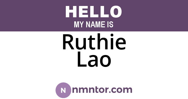 Ruthie Lao