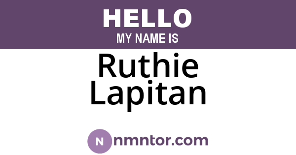 Ruthie Lapitan