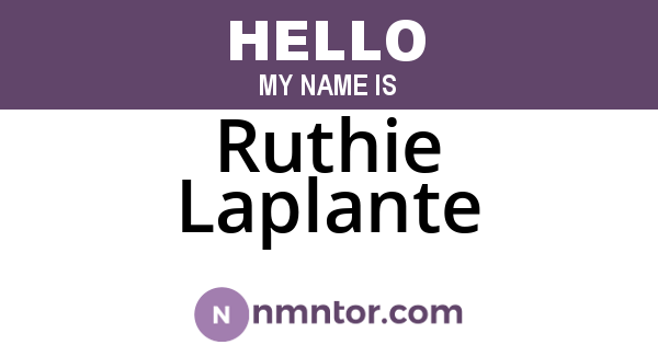 Ruthie Laplante