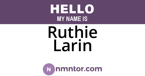 Ruthie Larin