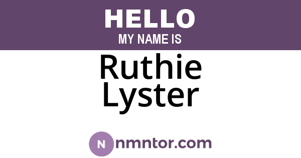 Ruthie Lyster