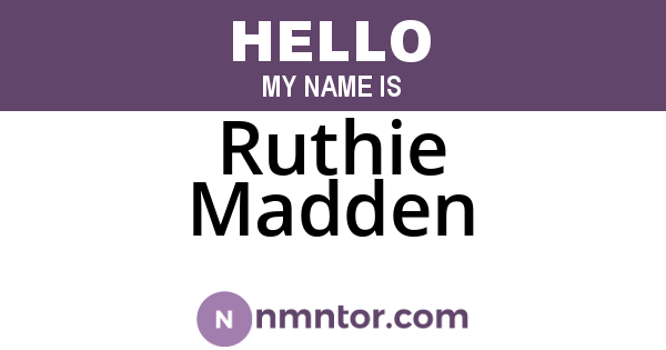 Ruthie Madden