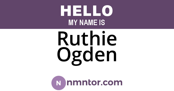 Ruthie Ogden