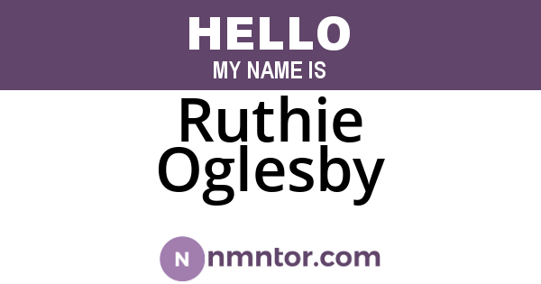 Ruthie Oglesby