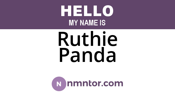 Ruthie Panda