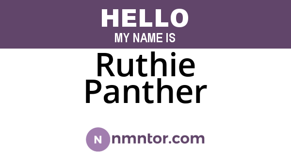 Ruthie Panther