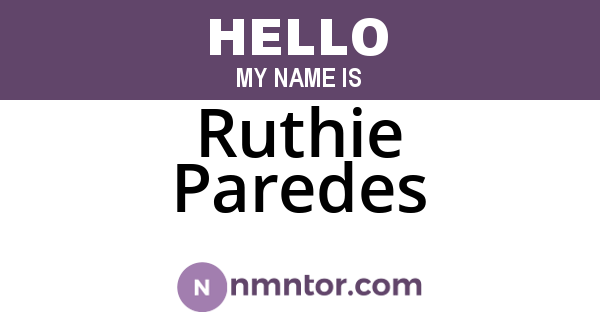 Ruthie Paredes