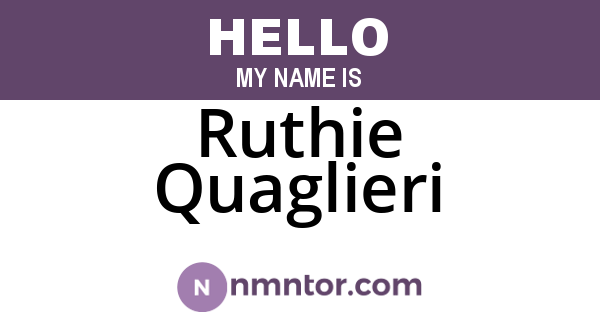 Ruthie Quaglieri
