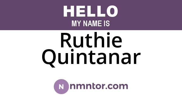 Ruthie Quintanar