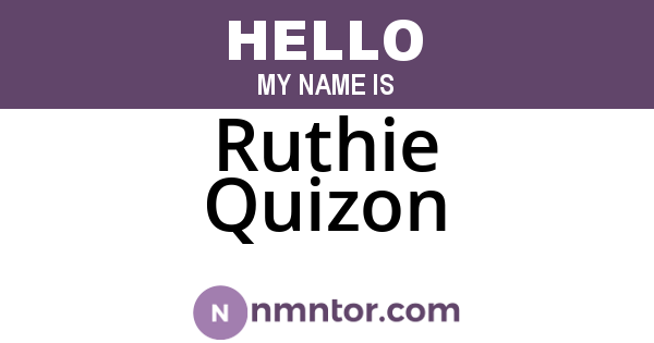 Ruthie Quizon