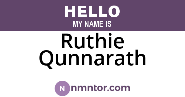 Ruthie Qunnarath