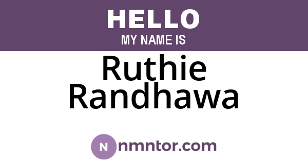Ruthie Randhawa