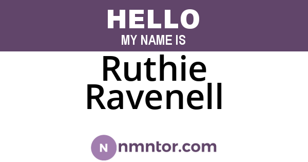 Ruthie Ravenell